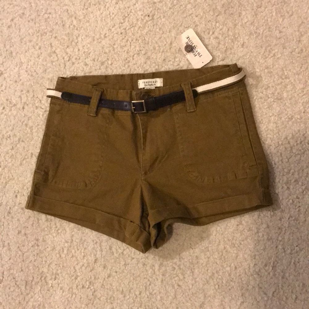 Dark Khaki Shorts